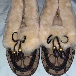 Coach slippers size 8